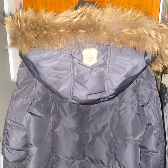 Big Kids Size 14 All Gray Famous Mackage Puffer With Furr - Picture 1 of 5